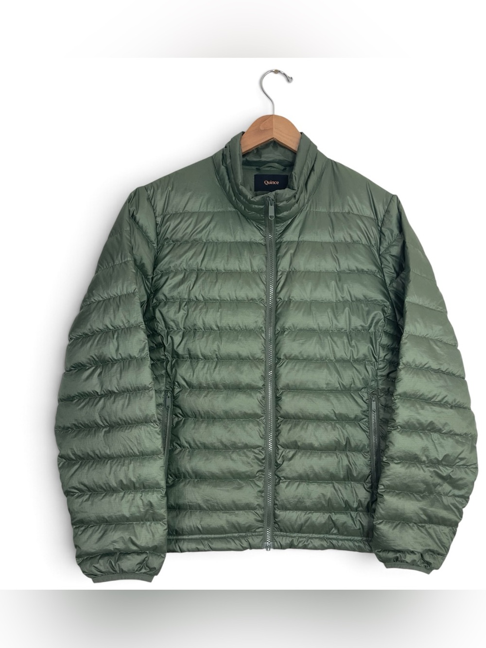 Quince Womens Lightweight Goose Down Packable Puffer Jacket Olive Green Loden XL - Picture 6 of 9